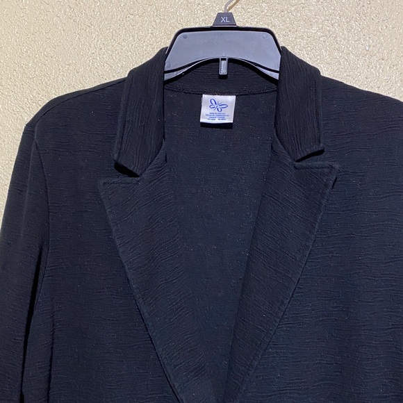 Weekenders Blazer Jacket S Black Stretchy Long Sleeves Pockets One Button - Picture 1 of 10